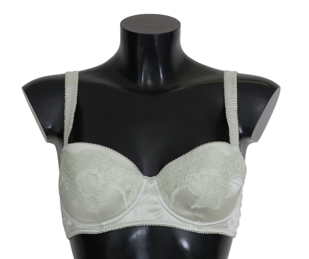 Dolce & Gabbana Grüner Balconcino BH Florale Spitze Unterwäsche