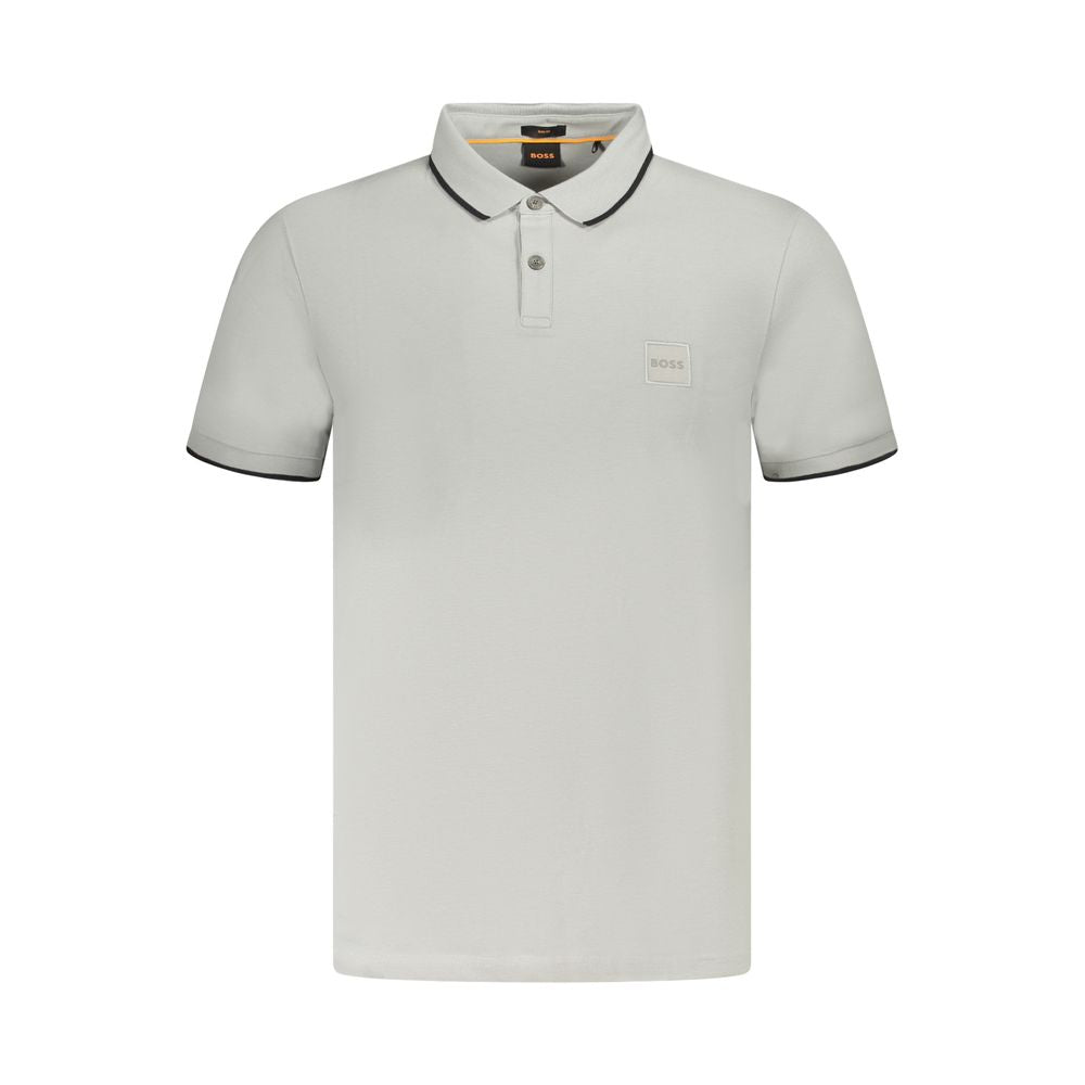 Hugo Boss Graues Baumwoll-Poloshirt