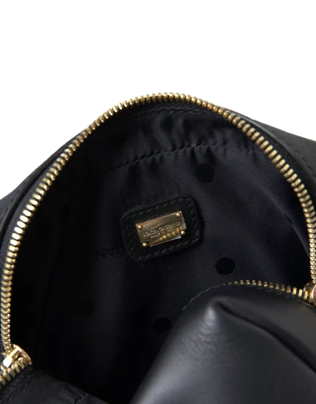 Dolce & Gabbana Schwarze Gürteltasche aus Kalbsleder mit doppeltem Gürtel und Bauchtasche