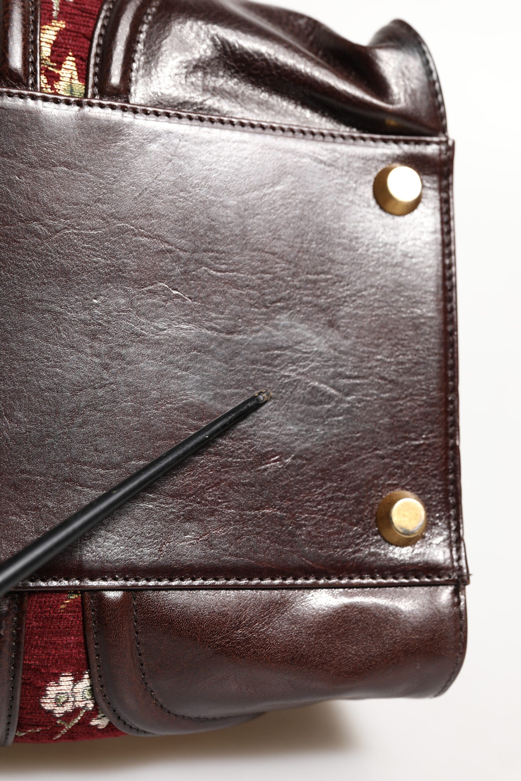 Dolce & Gabbana Multicolor Leder Jacquard Samt Reisetasche Duffle Bag