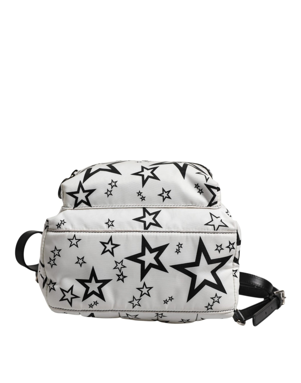 Dolce & Gabbana Weiße DG Sterne Druck Nylon Reise Rucksack Tasche