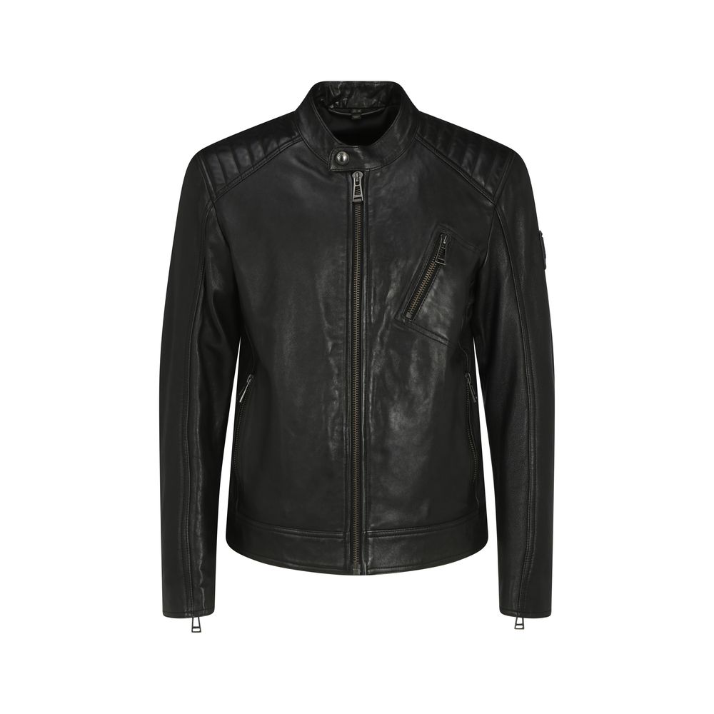 Belstaff Schwarze Lederjacke