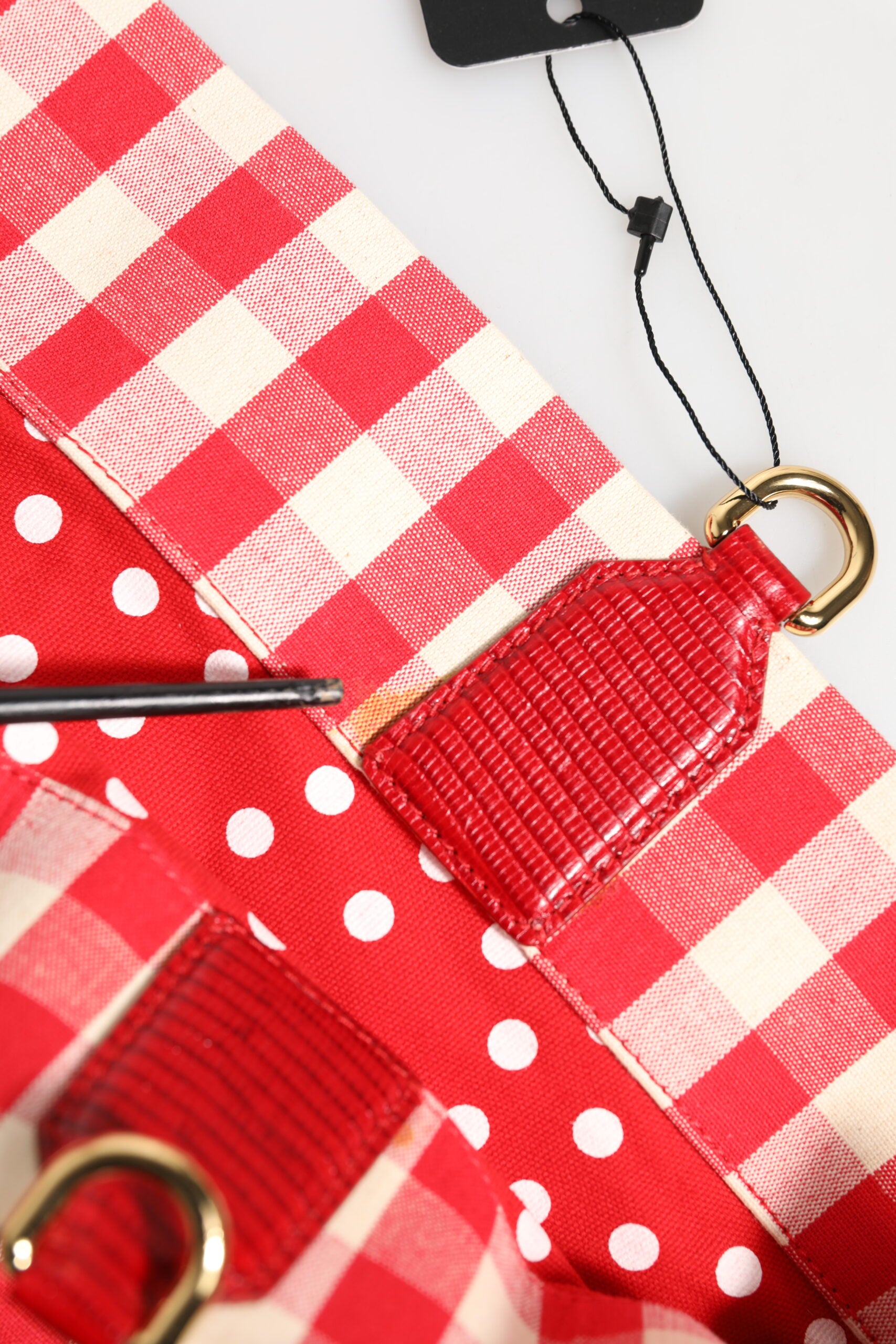 Dolce & Gabbana Rote, mit Strass verzierte I Love Pizza-Tasche