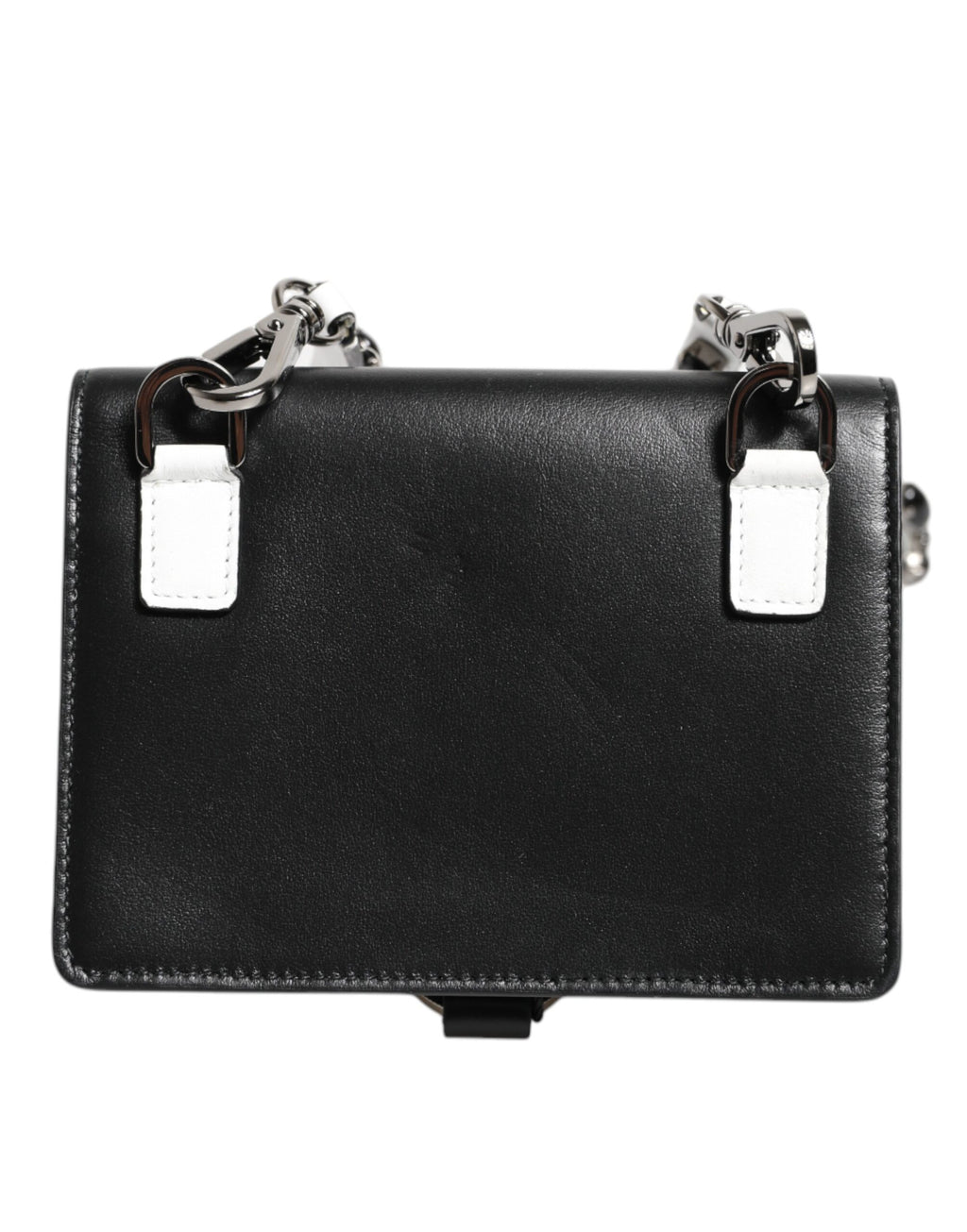 Dolce & Gabbana Zwart Leren Portemonnee/Kaarthouder met Kristallen
