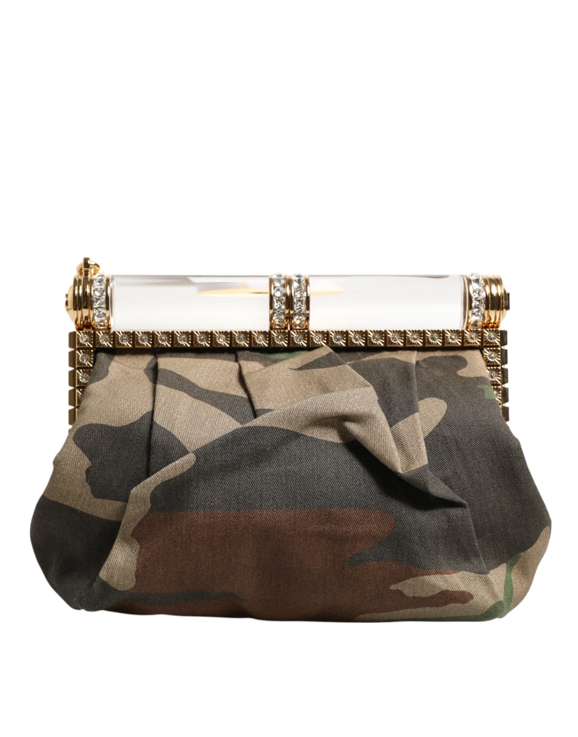 Dolce & Gabbana Multicolor Sicily Medium Camouflage Schulterriemen Tasche