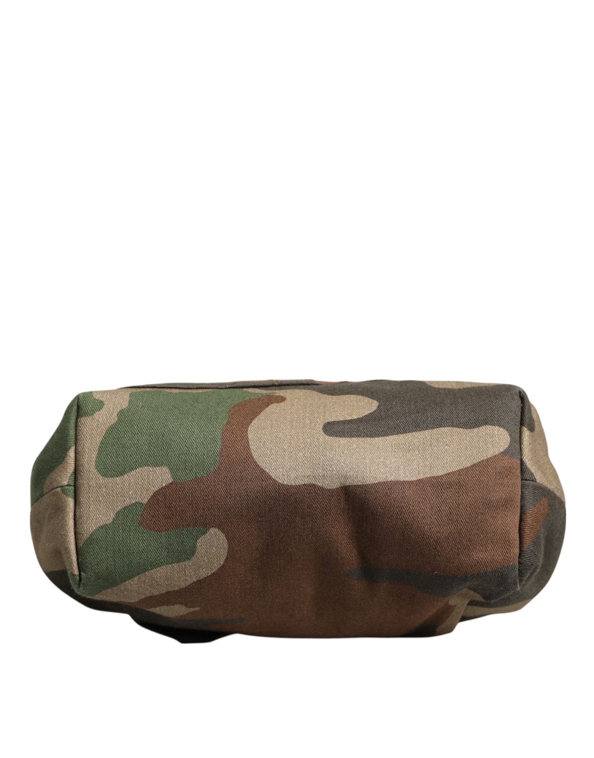Dolce & Gabbana Multicolor Sicily Medium Camouflage Schulterriemen Tasche
