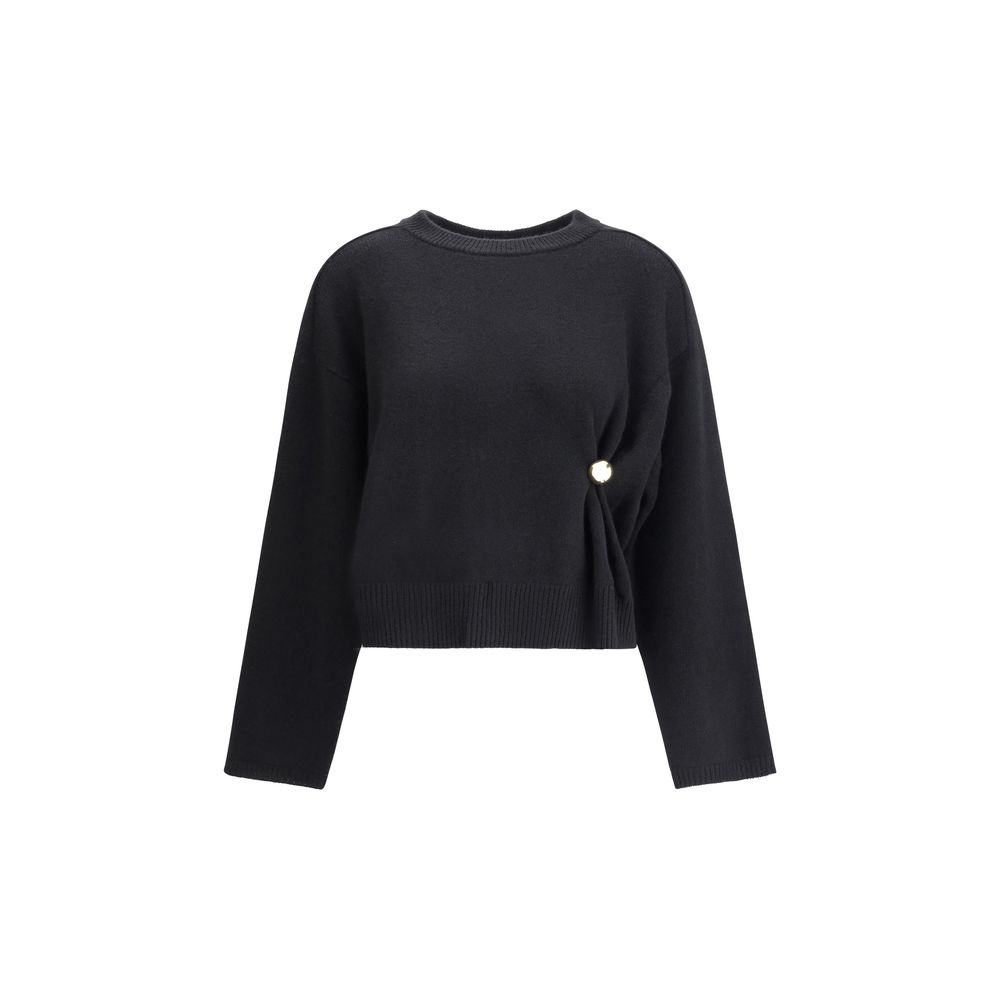 Loulou De Saison Schwarzer Woll-Sweatshirt