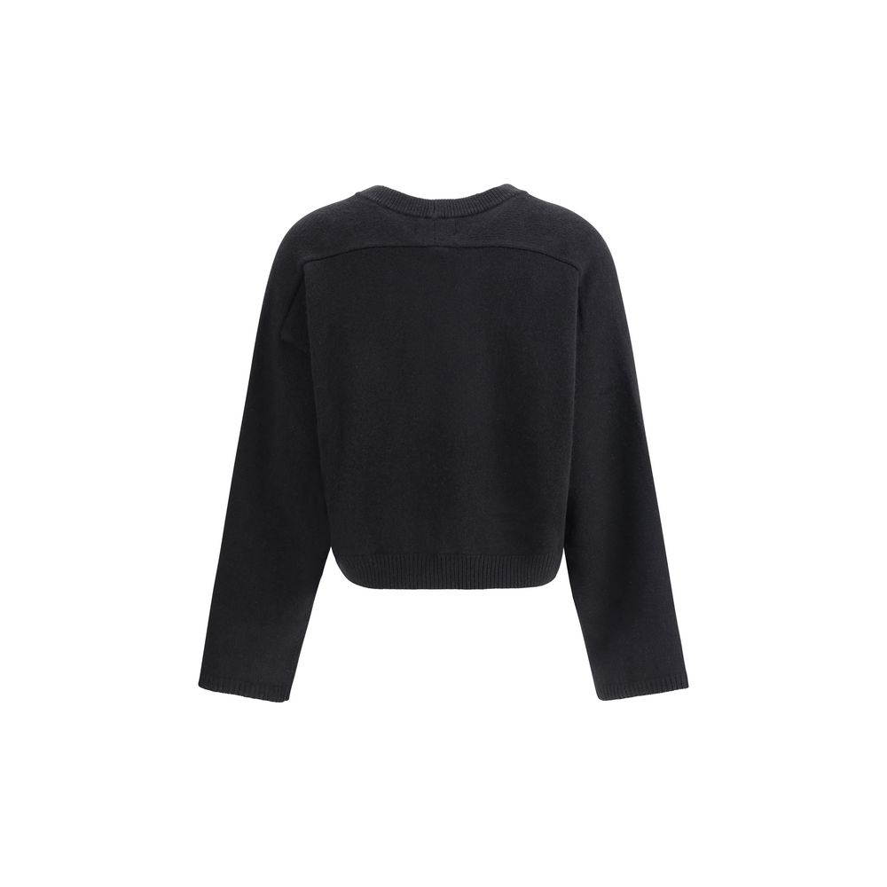 Loulou De Saison Schwarzer Woll-Sweatshirt