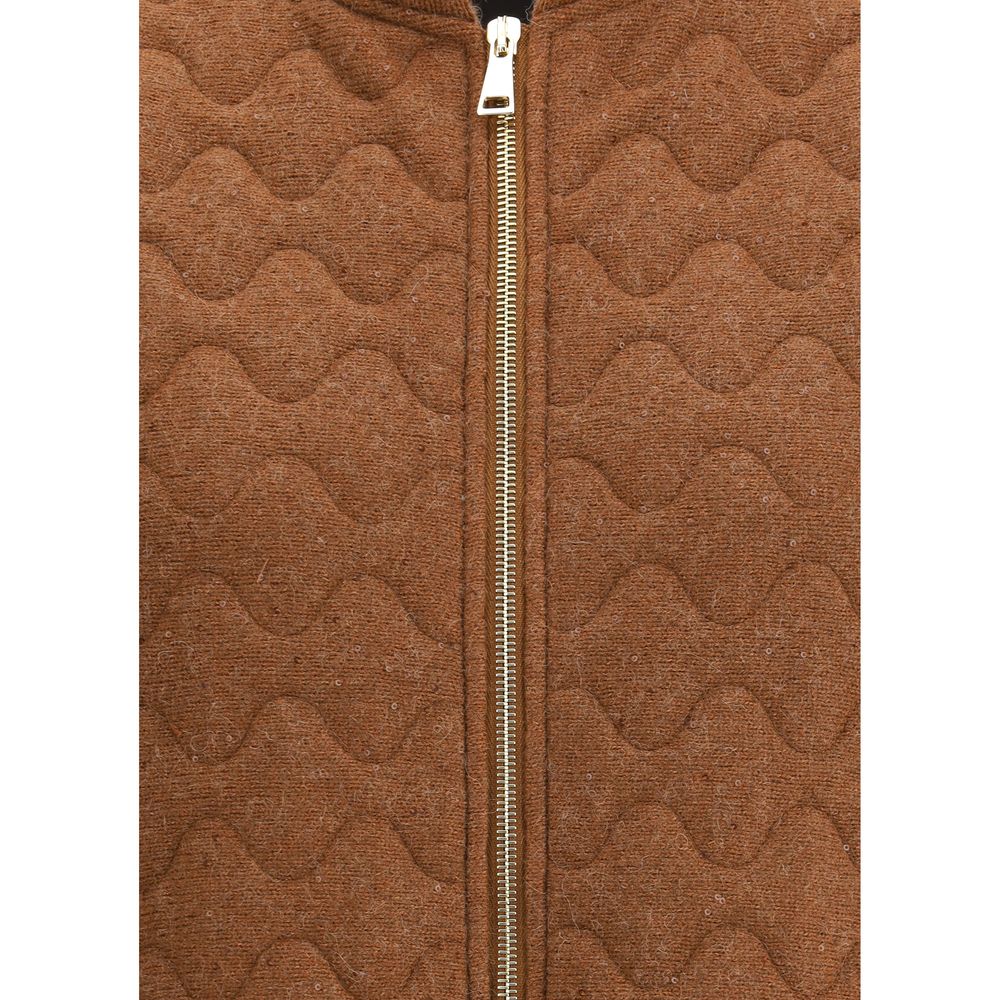 Fabiana Filippi Braune Fleece-Wollweste