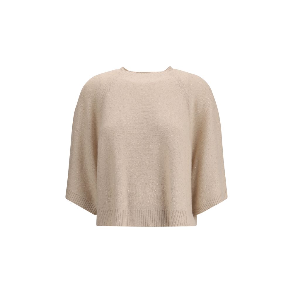 Fabiana Filippi Beiger Fleece-Wollpullover