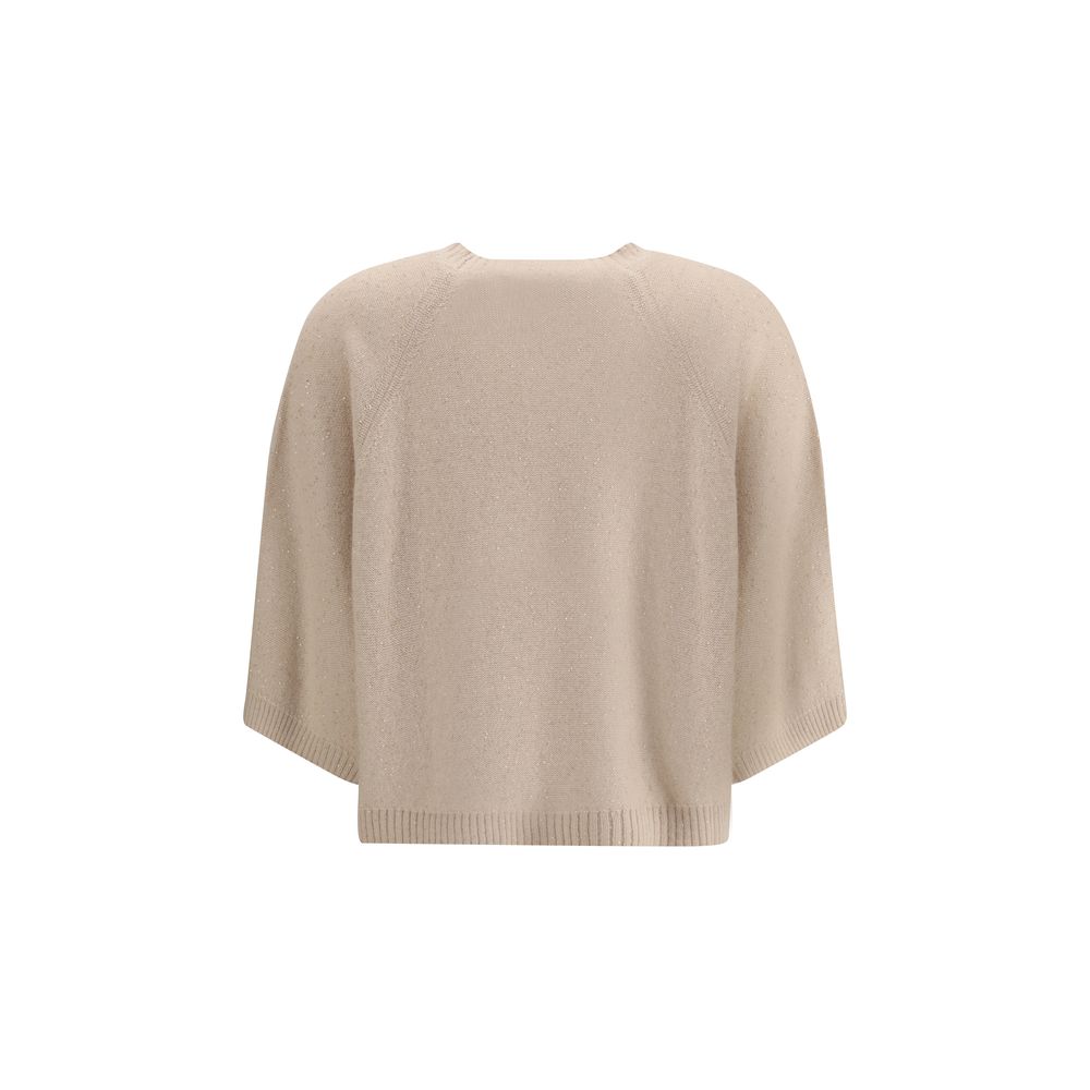 Fabiana Filippi Beiger Fleece-Wollpullover