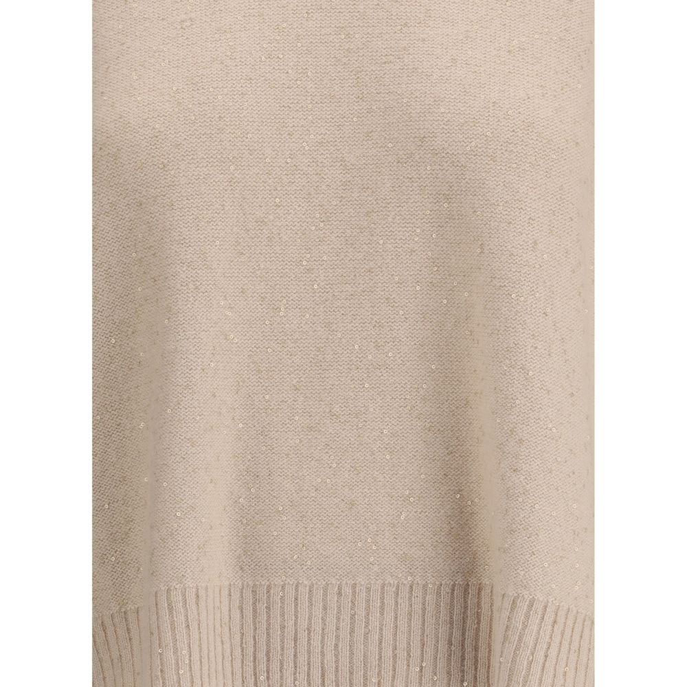 Fabiana Filippi Beiger Fleece-Wollpullover