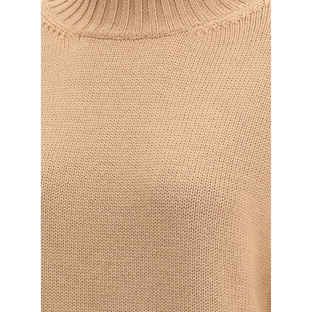 Fabiana Filippi Beiger Fleece-Wollpullover
