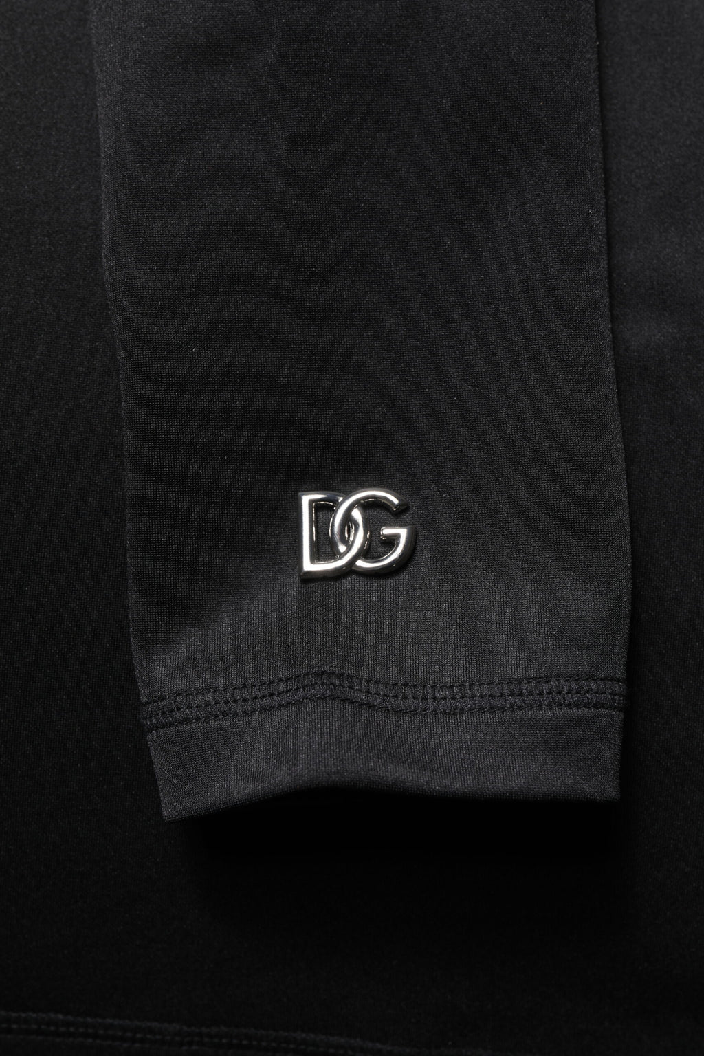 Dolce & Gabbana Schwarzer Polyester-Rollkragenpullover