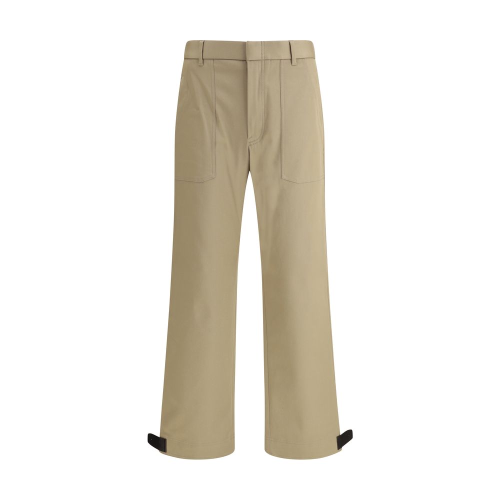 Brioni Beigefarbene Baumwoll-Cargo-Hose