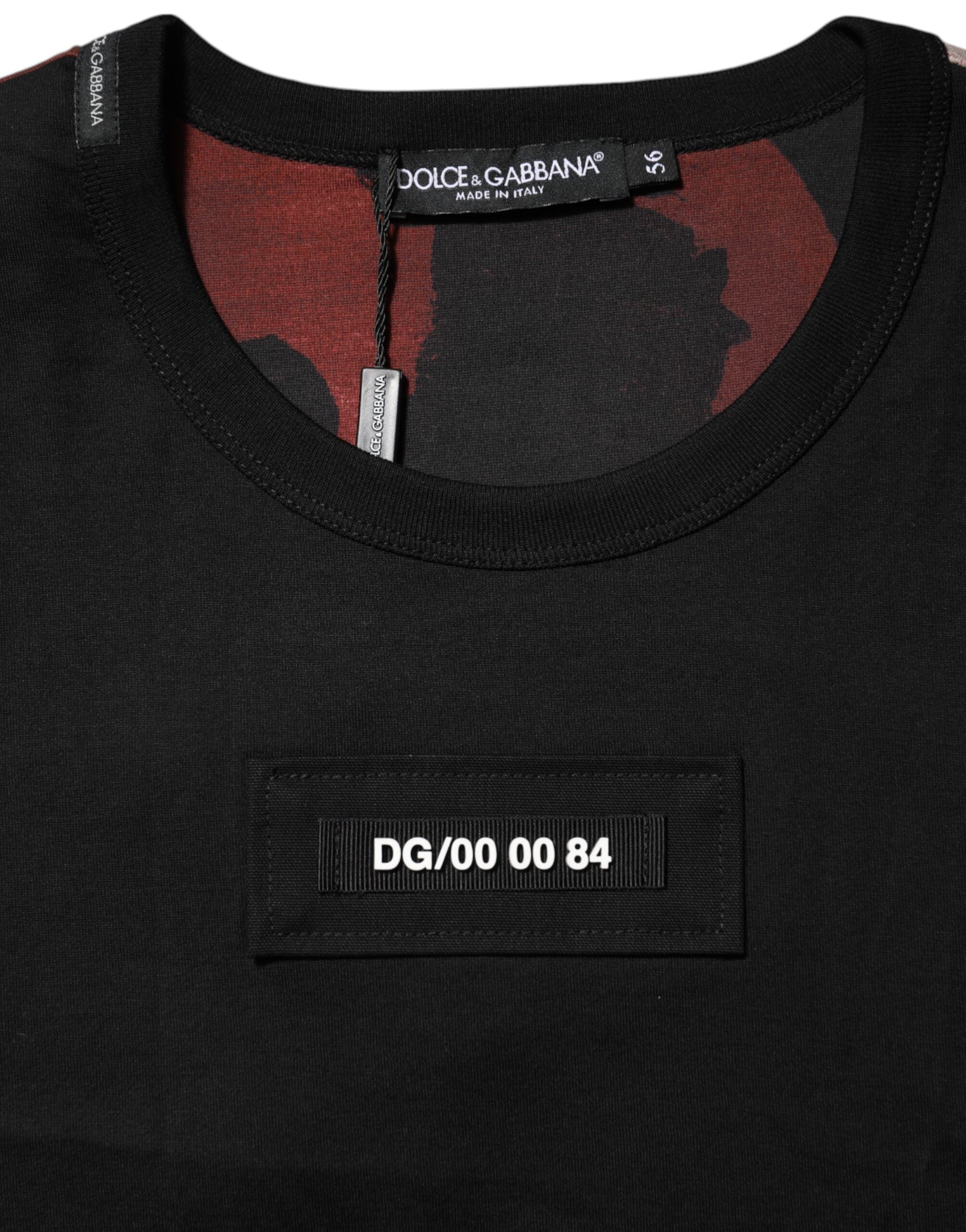 Dolce & Gabbana Multicolor Camouflage T-Shirt mit Rundhalsausschnitt