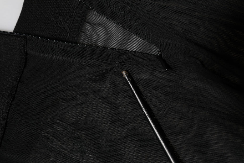 Dolce & Gabbana Schwarze Nylon-Leggings Stretch-Hose