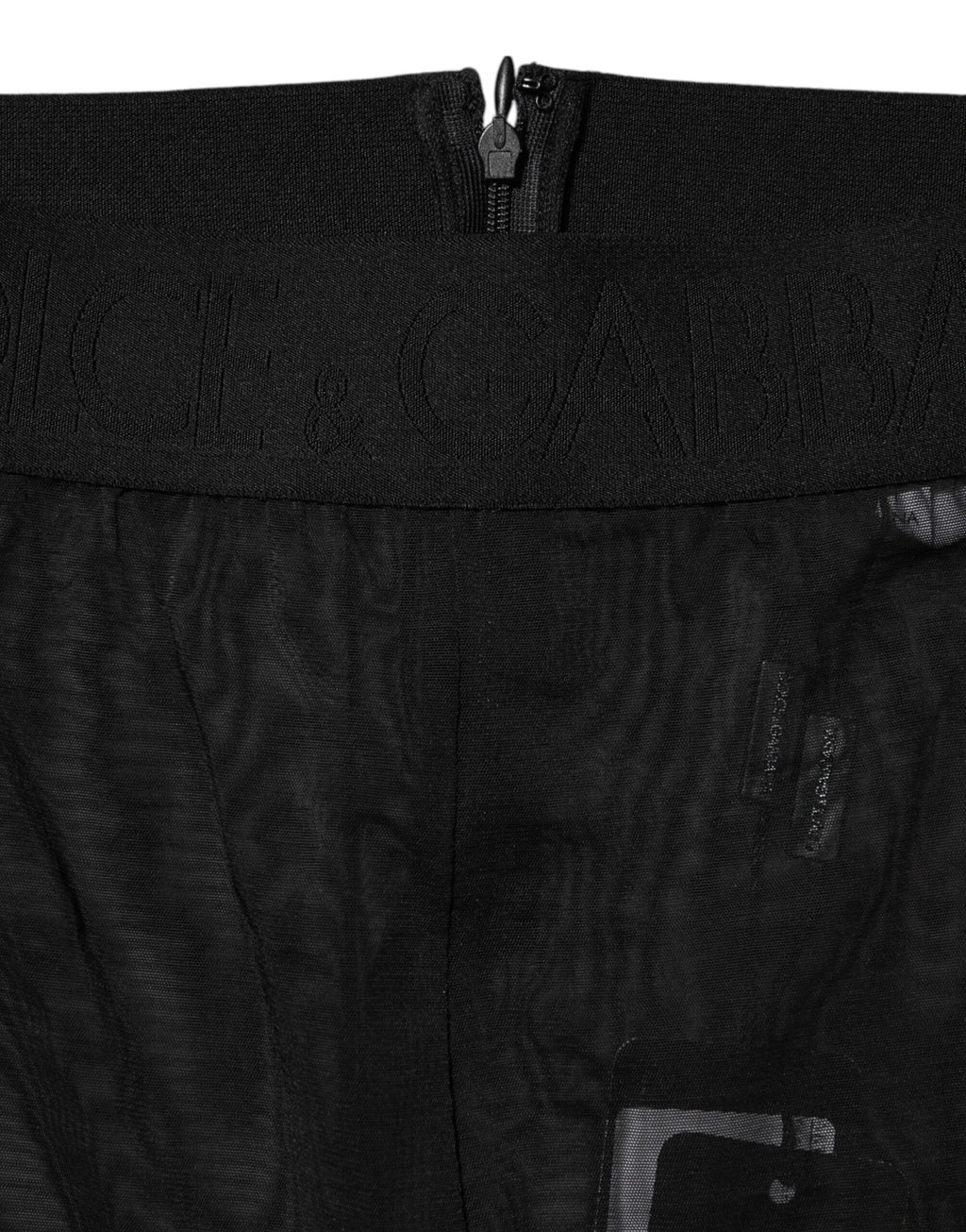 Dolce & Gabbana Schwarze Nylon-Leggings Stretch-Hose