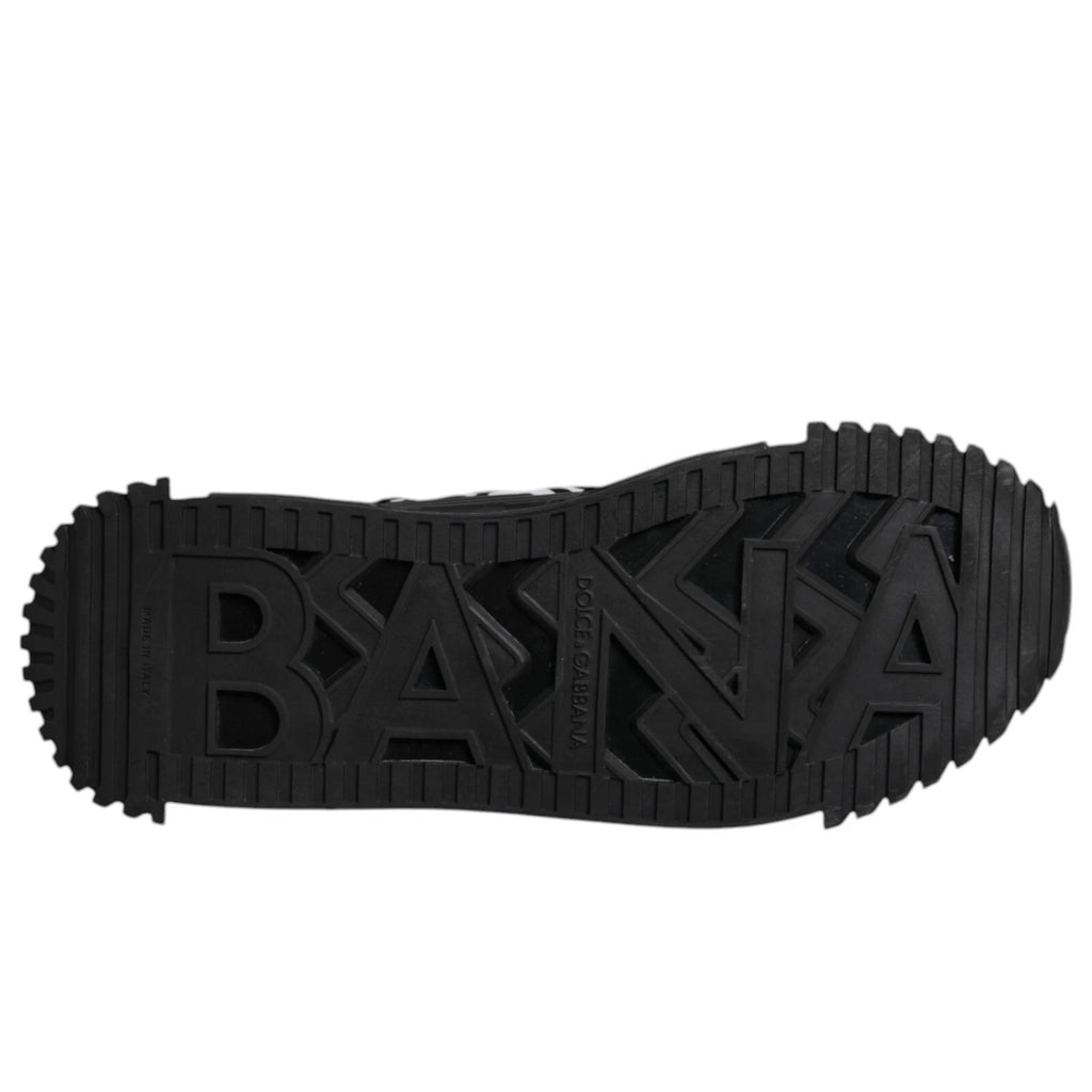 Dolce & Gabbana Schwarz Logo Lace Up Low Top NS1 Turnschuhe