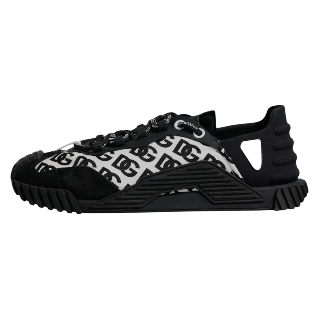 Dolce & Gabbana Schwarz Logo Lace Up Low Top NS1 Turnschuhe