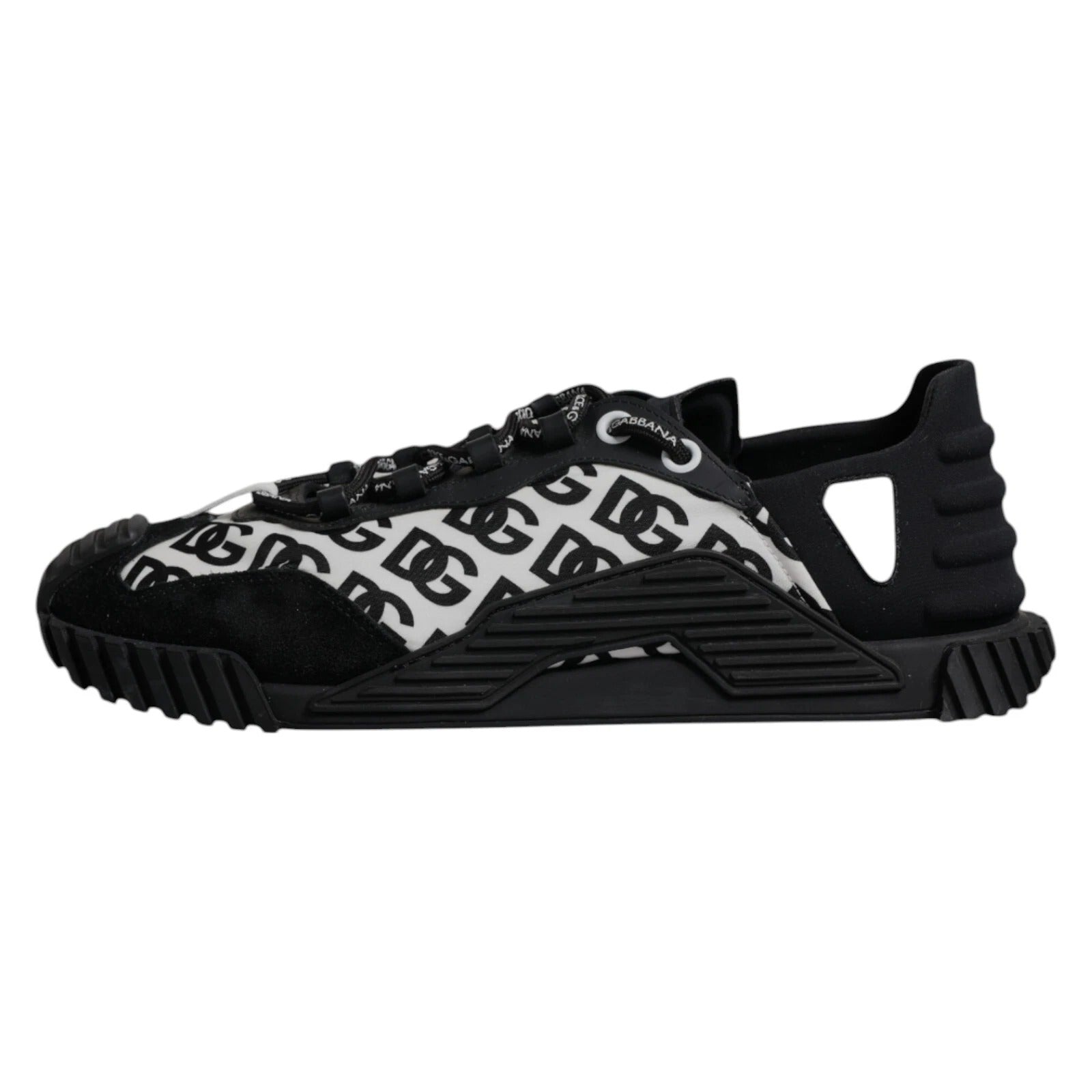 Dolce & Gabbana Schwarz Logo Lace Up Low Top NS1 Turnschuhe