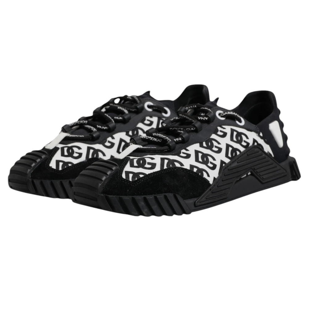 Dolce & Gabbana Schwarz Logo Lace Up Low Top NS1 Turnschuhe