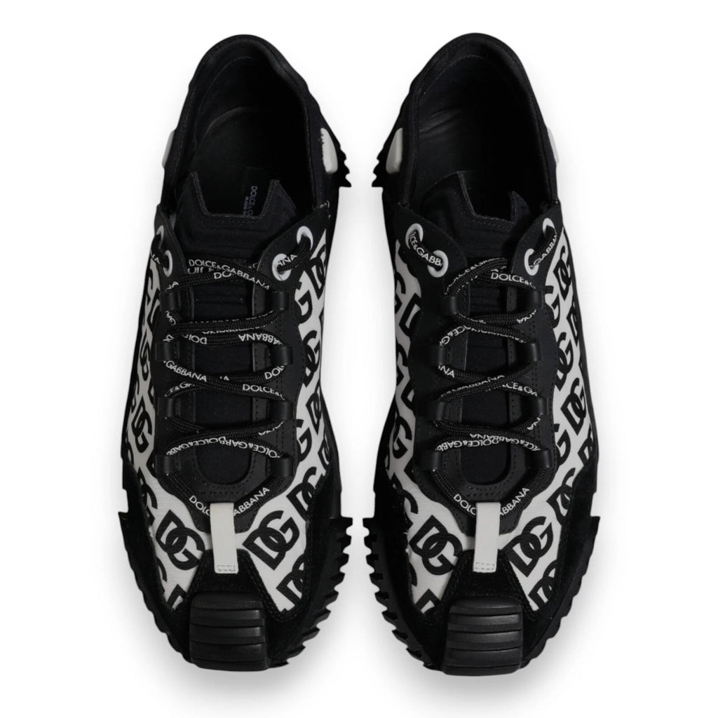 Dolce & Gabbana Schwarz Logo Lace Up Low Top NS1 Turnschuhe