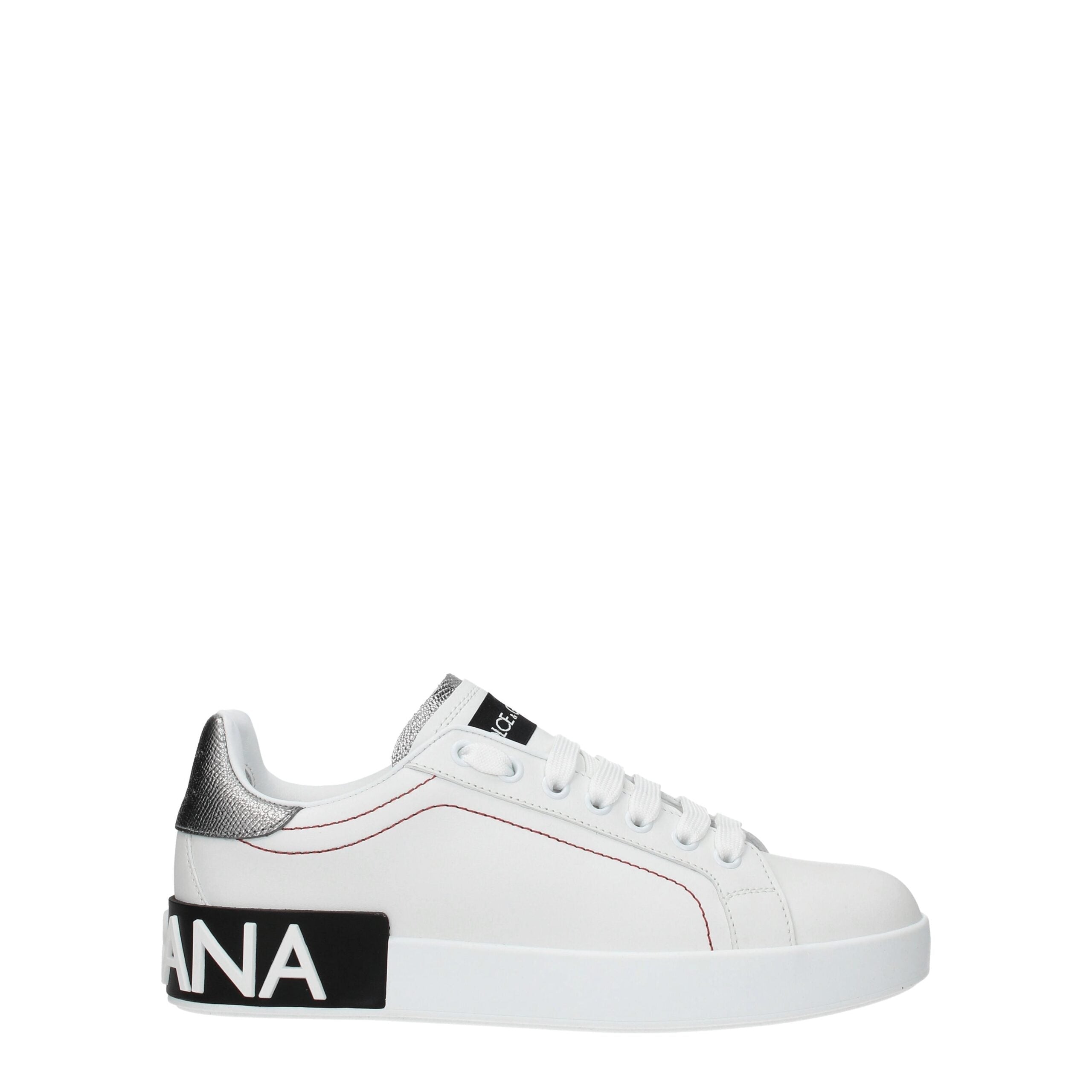 Dolce & Gabbana Weiße Leder-Low Tops