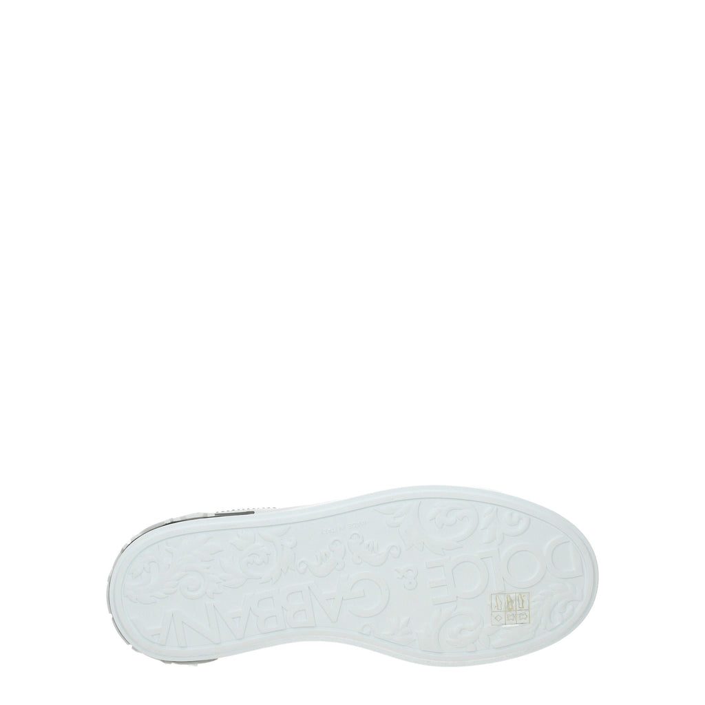 Dolce & Gabbana Weiße Leder-Low Tops