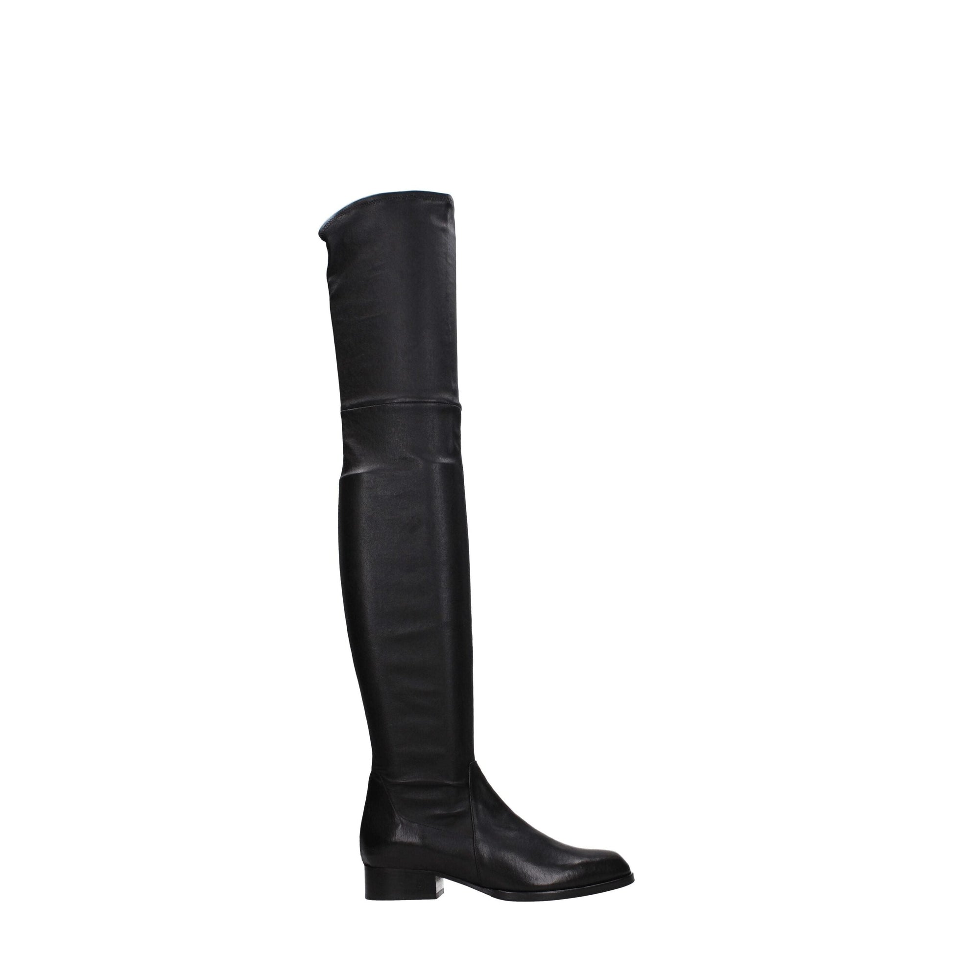 Parallèle Schwarzes Leder Over The Knee