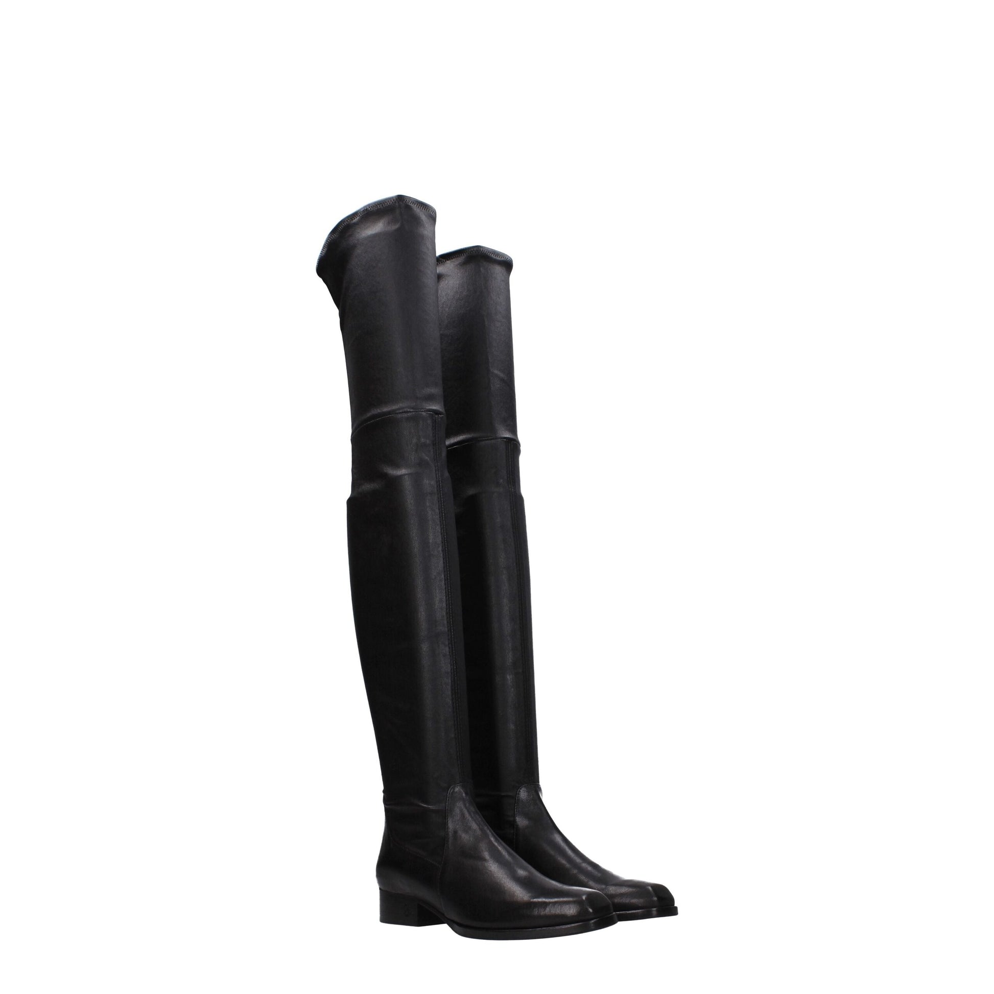 Parallèle Schwarzes Leder Over The Knee