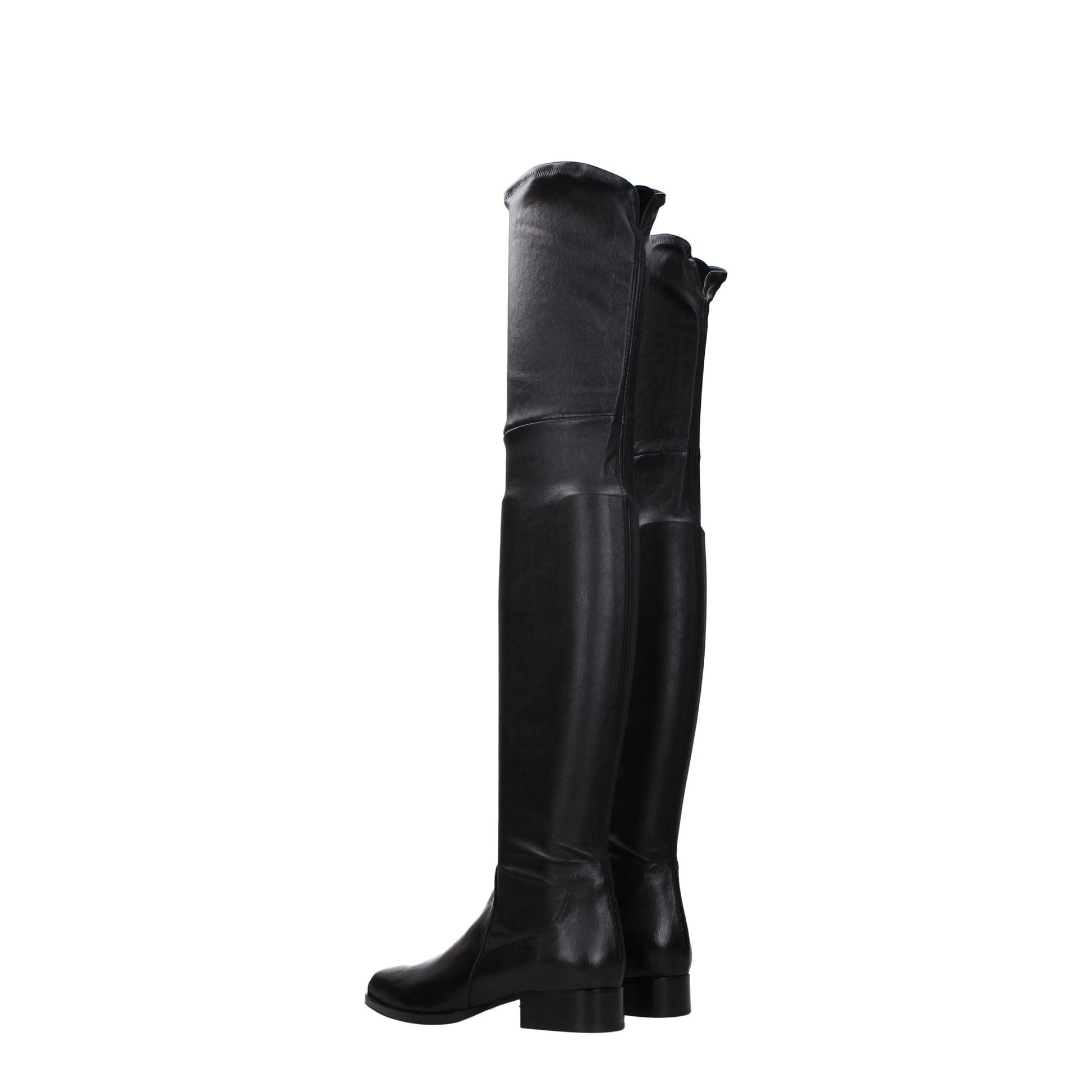 Parallèle Schwarzes Leder Over The Knee
