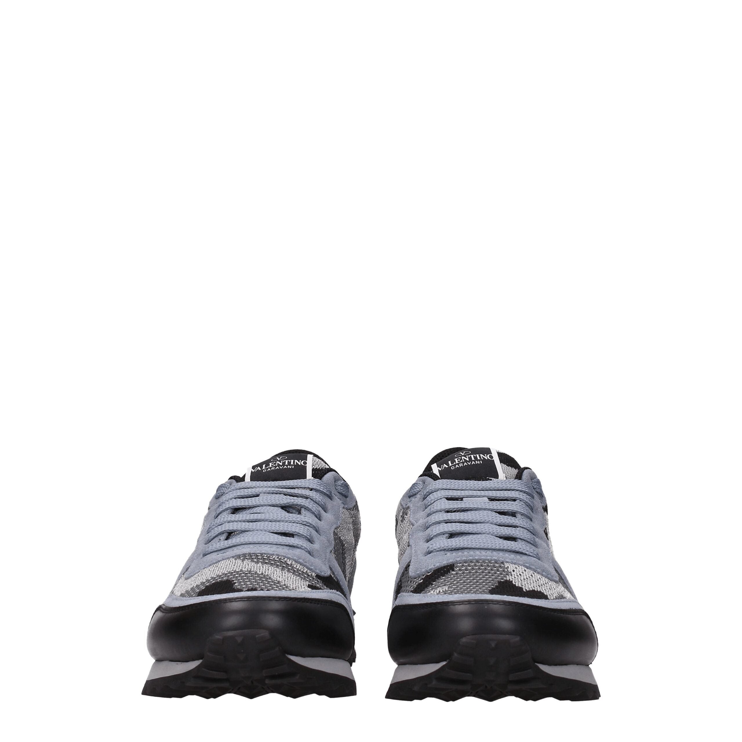 Valentino Garavani Graue Sportliche Turnschuhe aus Stoff