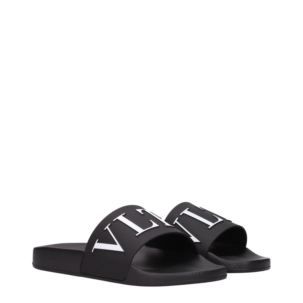 Valentino Garavani Schwarz Baumwolle Hausschuhe Sandalen