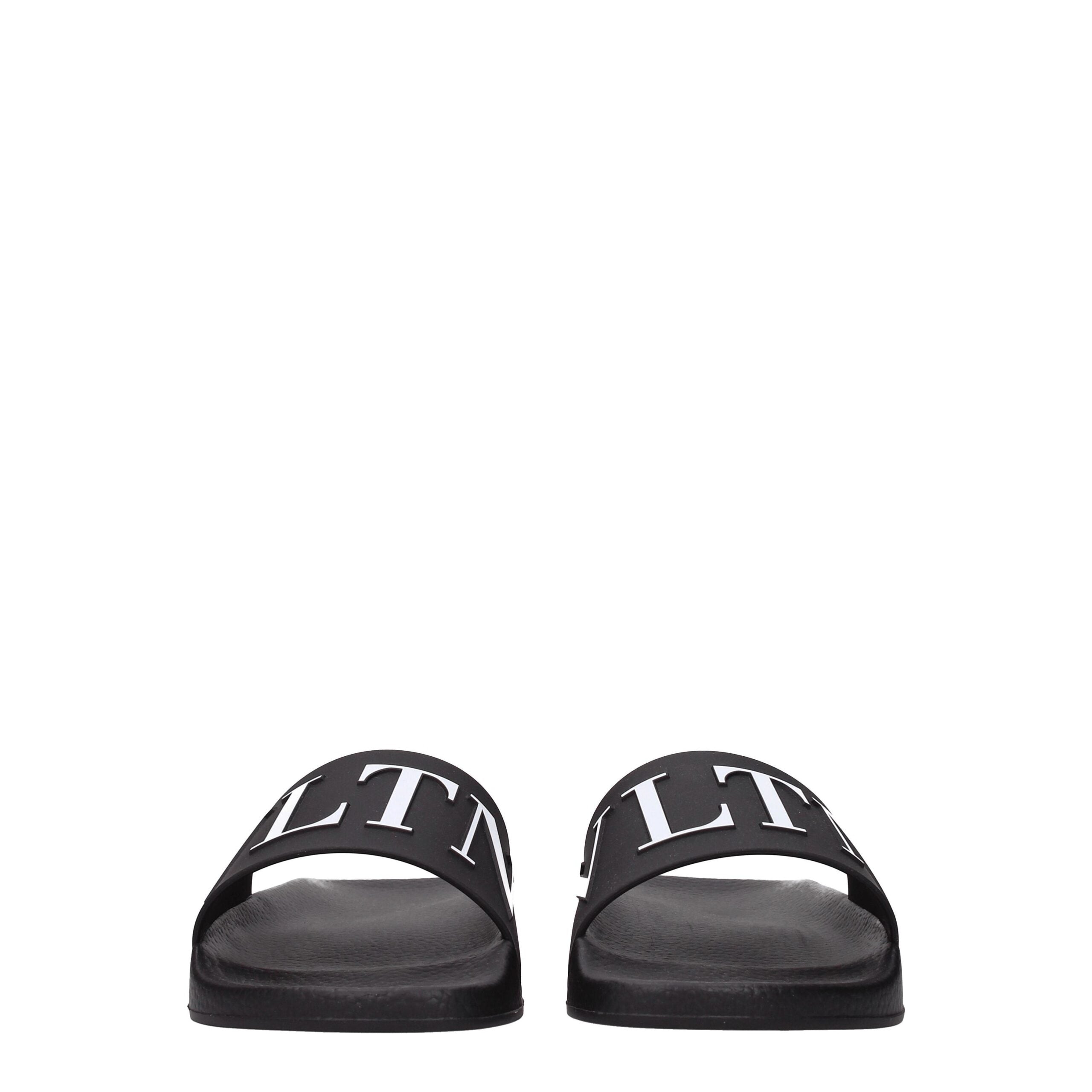 Valentino Garavani Schwarz Baumwolle Hausschuhe Sandalen