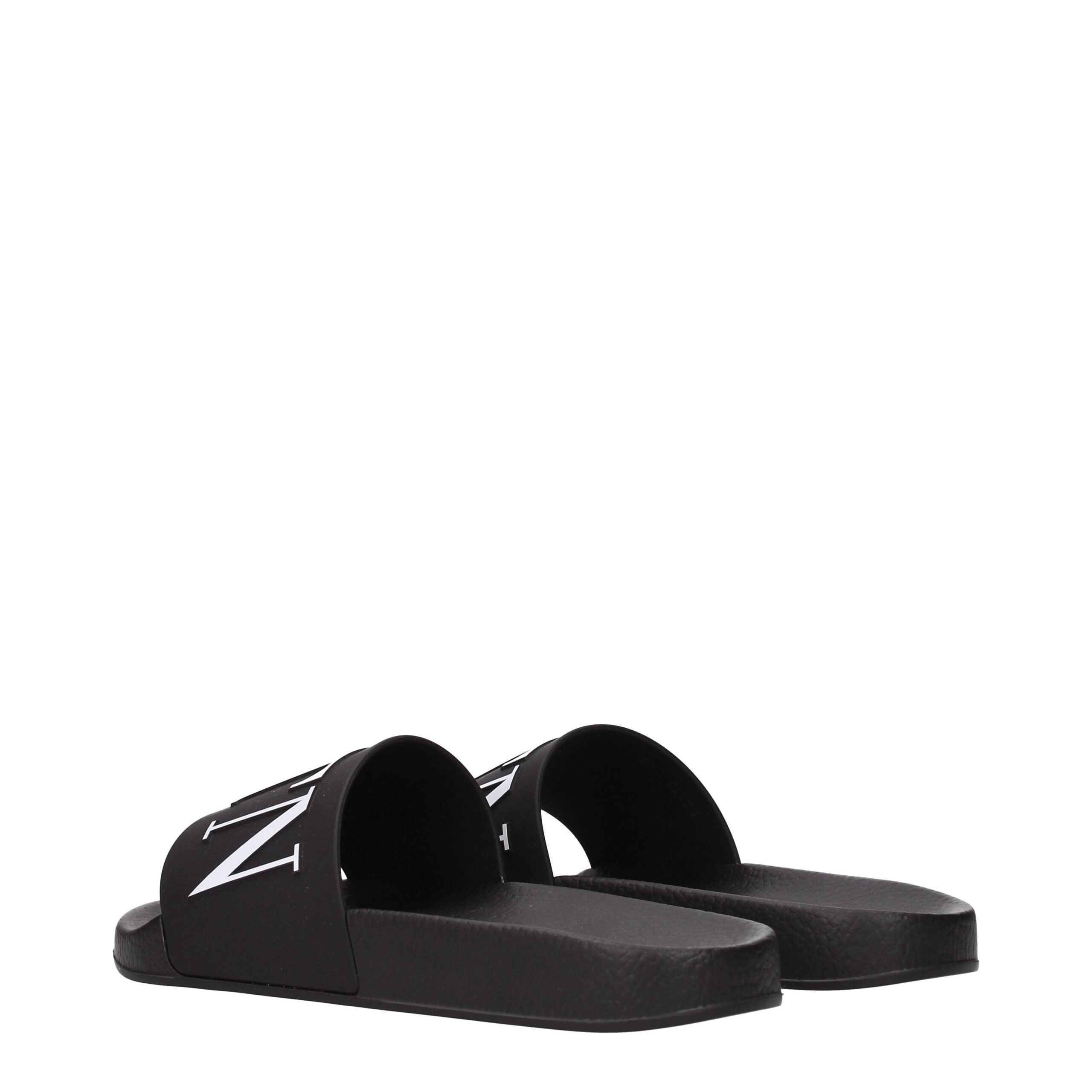 Valentino Garavani Schwarz Baumwolle Hausschuhe Sandalen