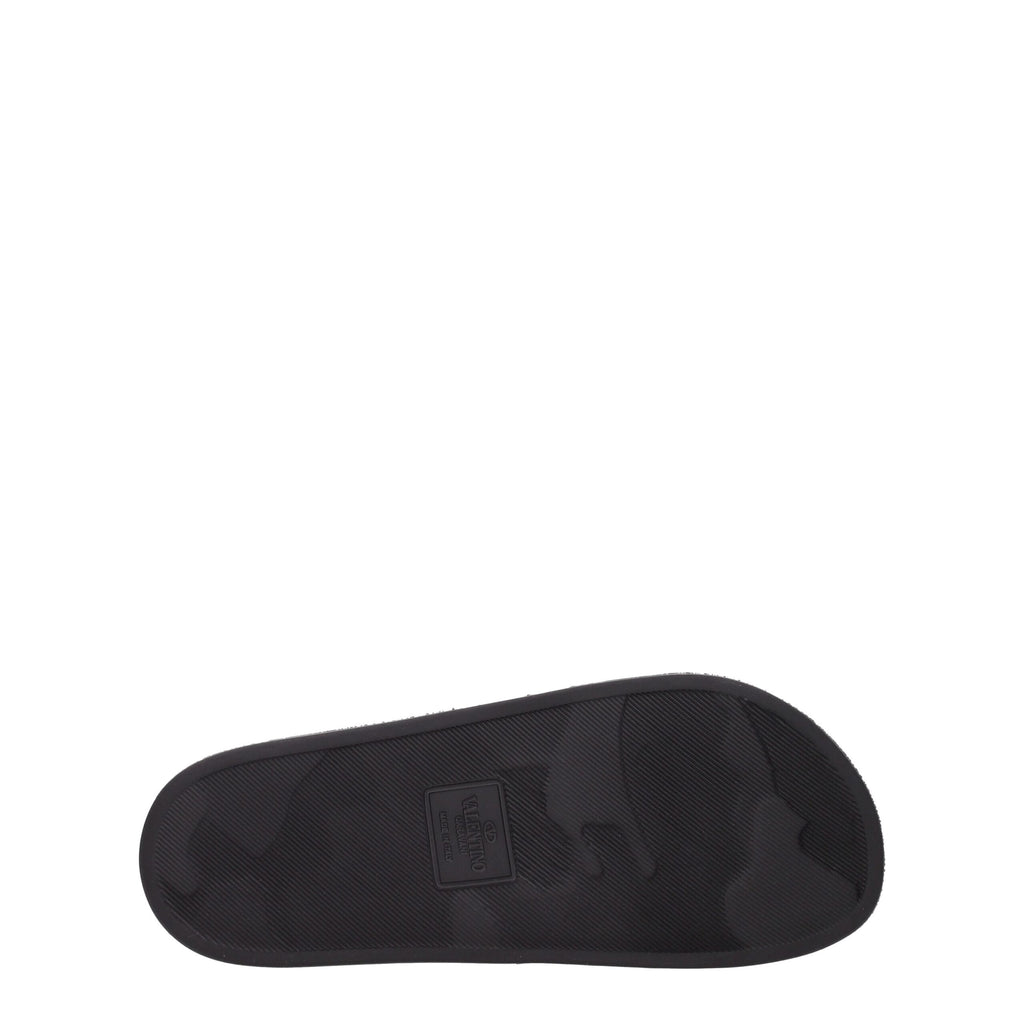 Valentino Garavani Schwarz Baumwolle Hausschuhe Sandalen