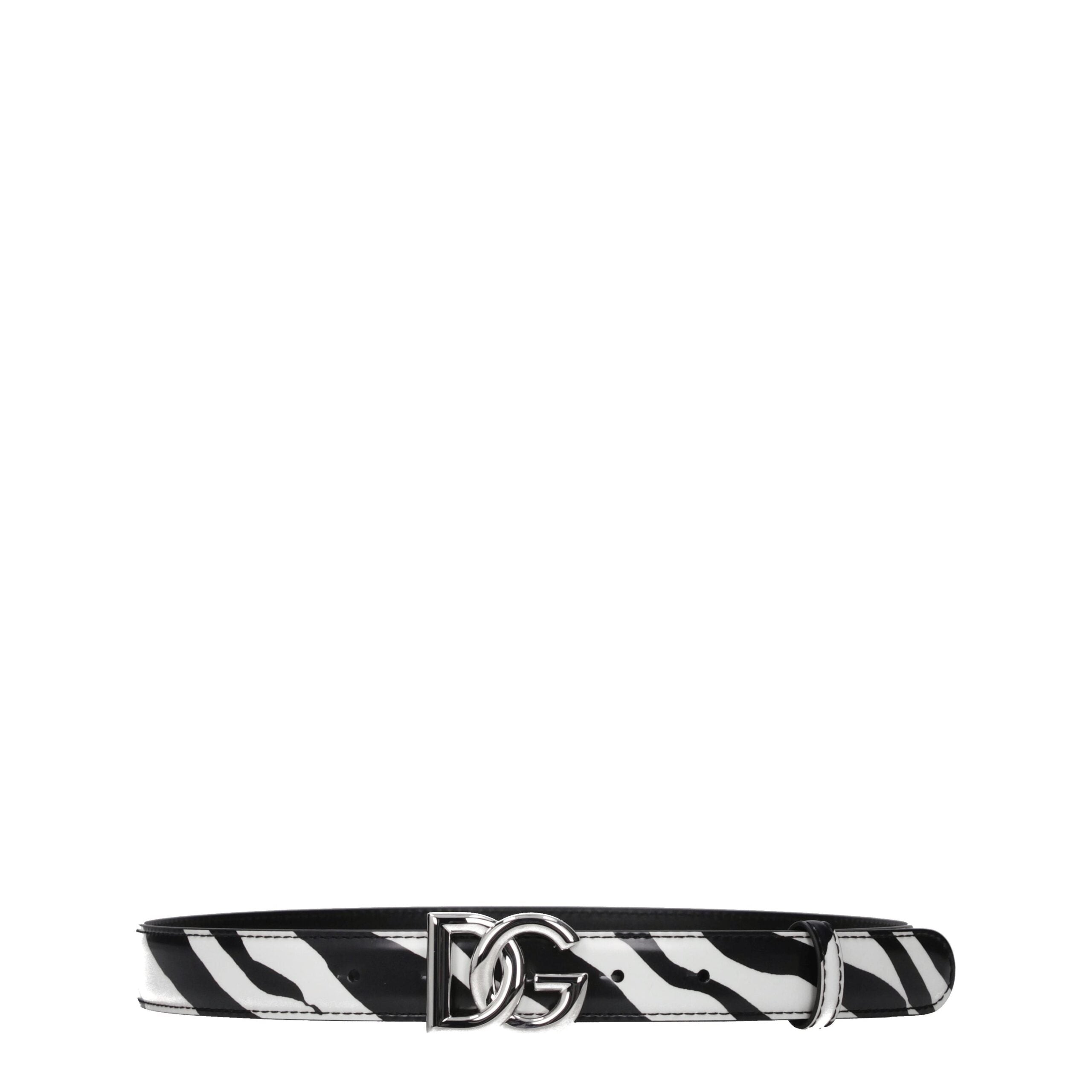 Dolce & Gabbana Schwarze Ledergürtel