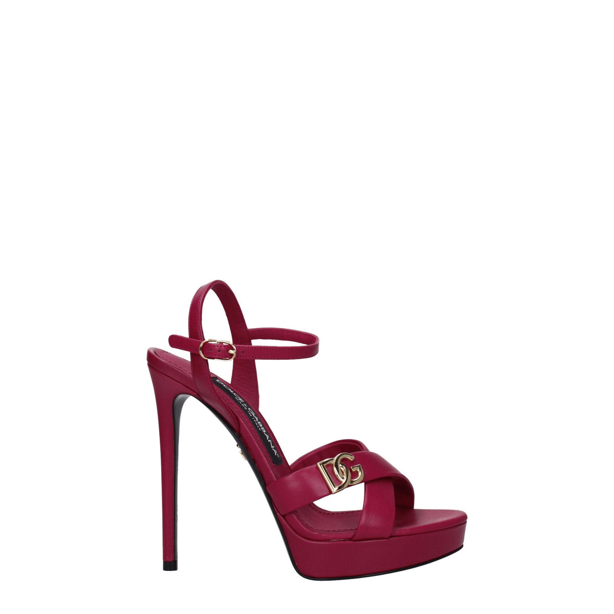 Dolce & Gabbana Rosa Leder-Plateaus