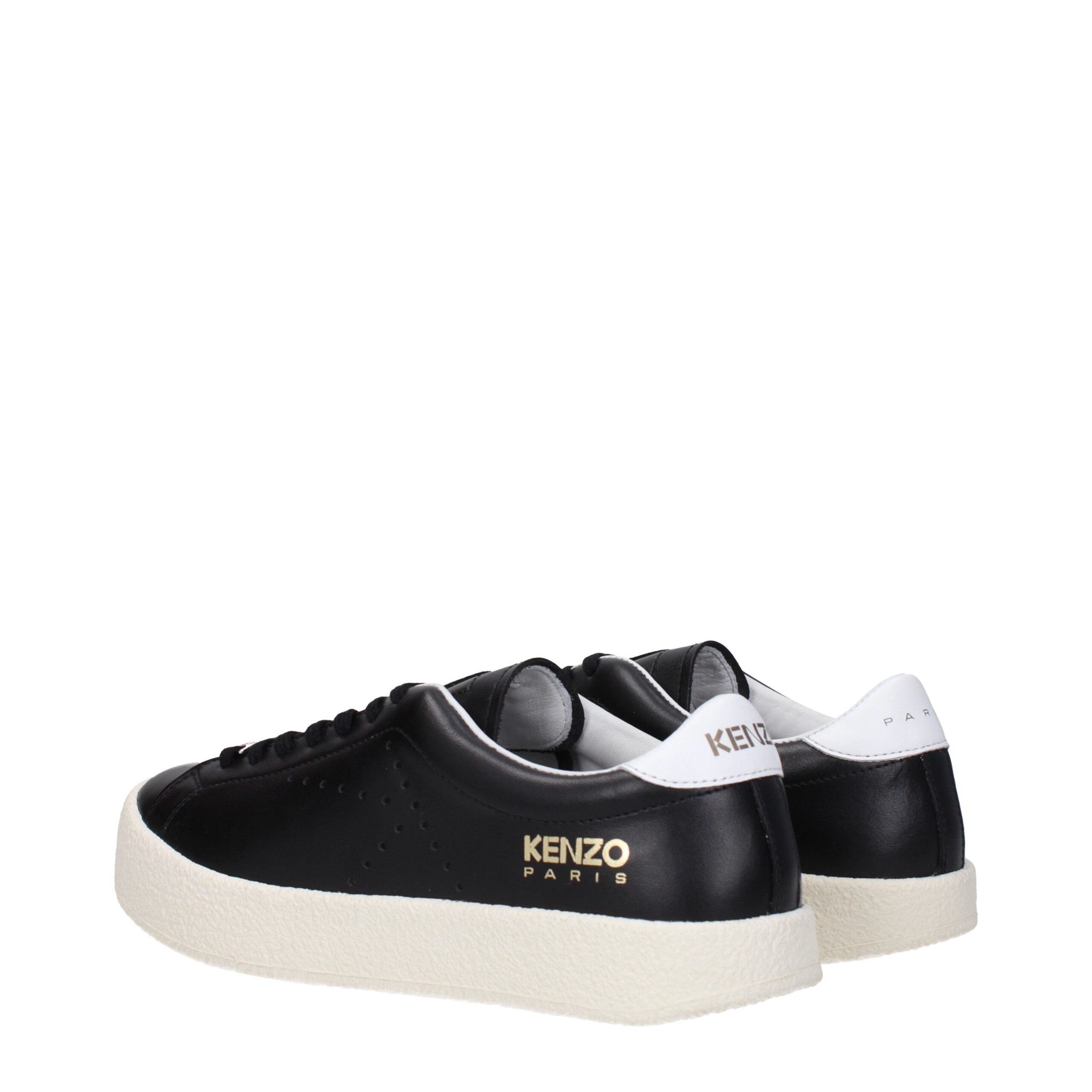 Kenzo Schwarze Leder Low Tops