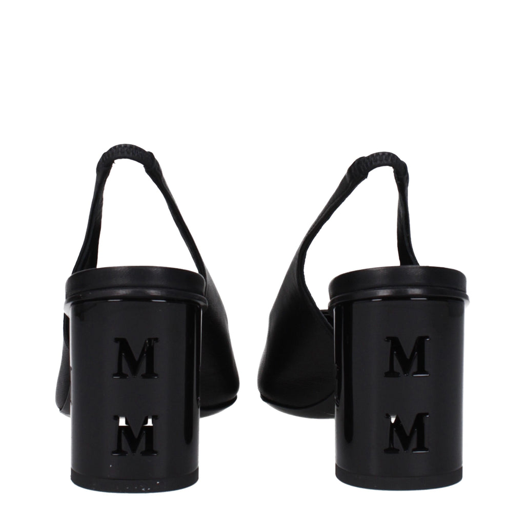 Max Mara Schwarze Leder High Heel Pumps