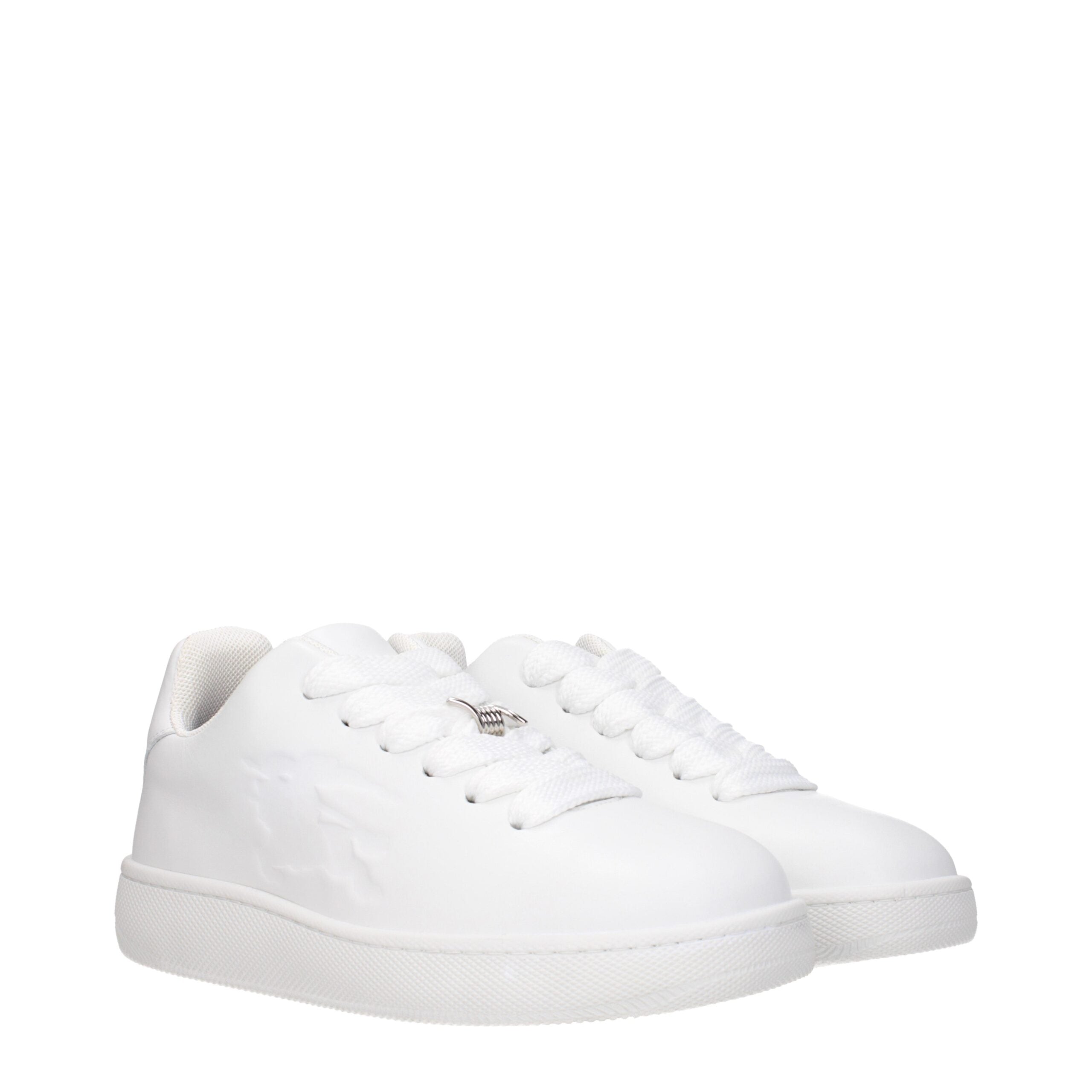Burberry Weiße Leder-Low Tops