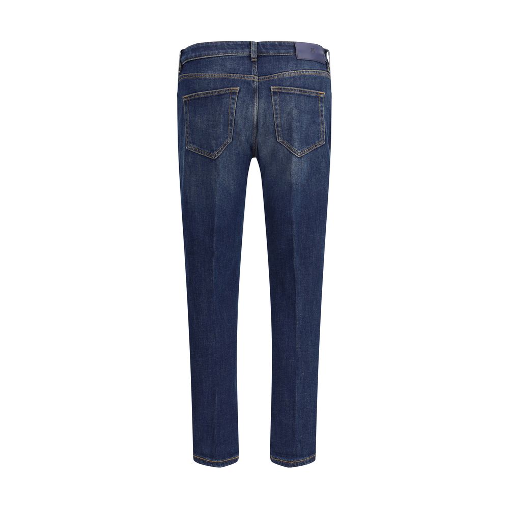 PT Torino Schmale Jeans aus blauem Baumwoll-Denim