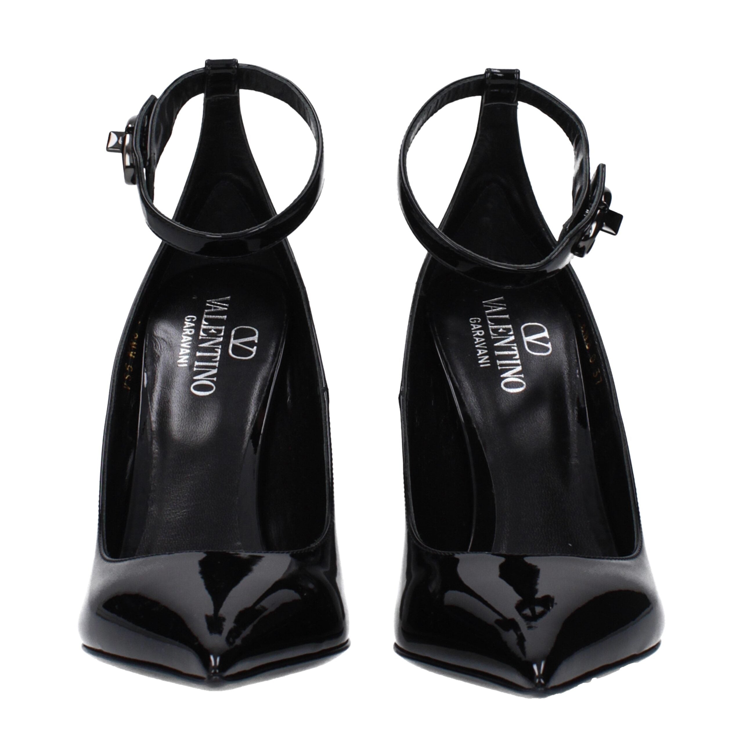 Valentino Garavani Schwarze Leder-Plateaus Pumps