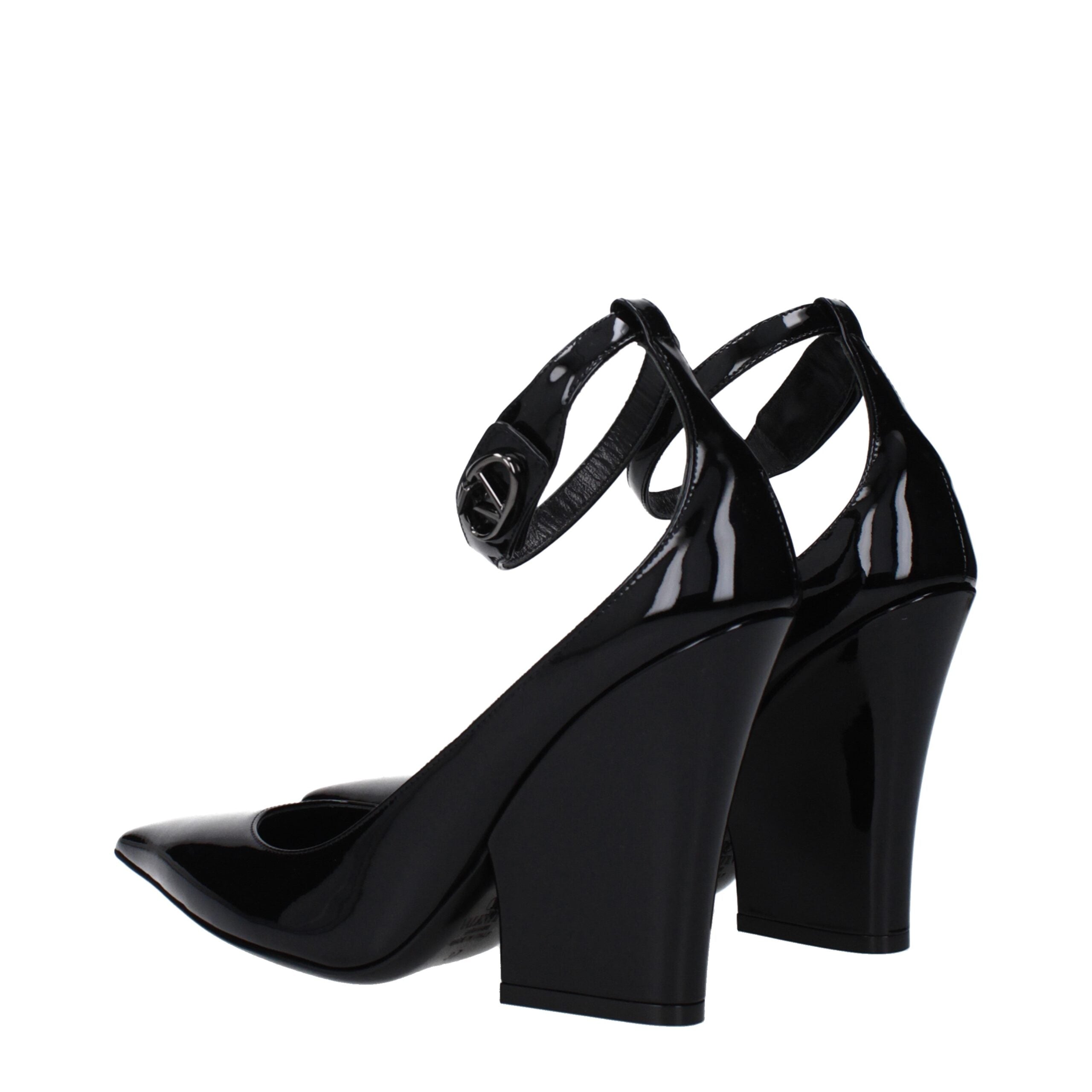 Valentino Garavani Schwarze Leder-Plateaus Pumps