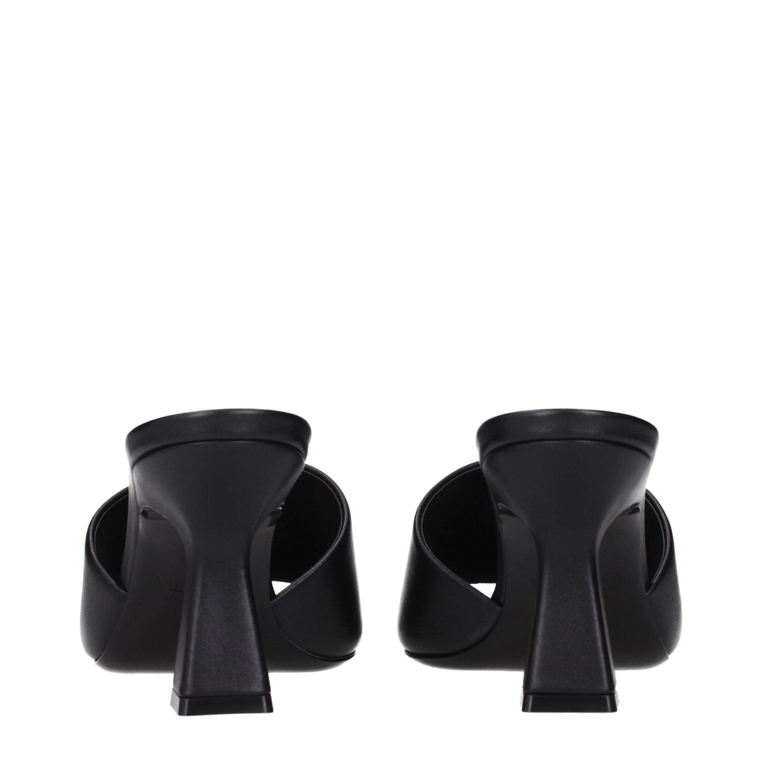 Versace Schwarze Leder Stiletto Heels Sandalen