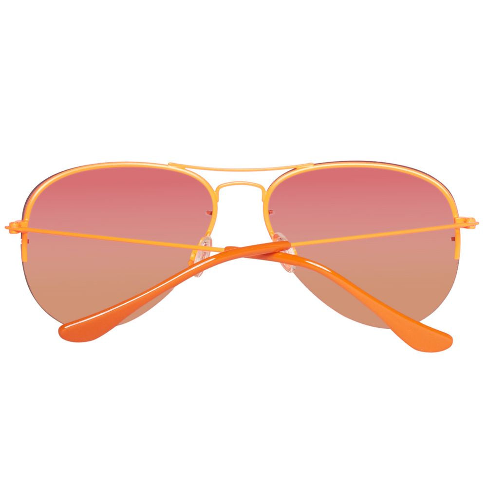 Benetton Orangefarbene Metall-Sonnenbrille