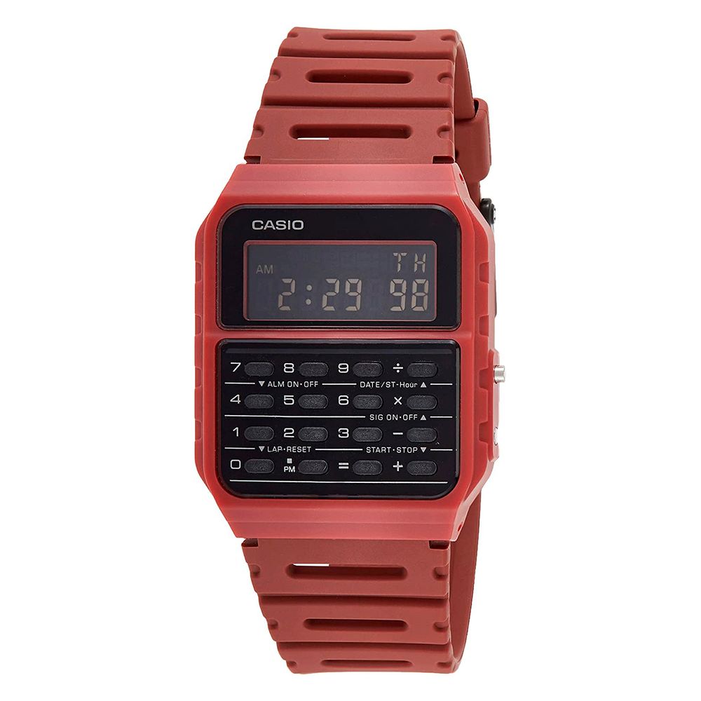 Casio Rote Kunstharz-Uhr