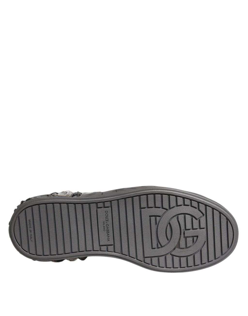 Dolce & Gabbana Weiß Crystal Logo Portofino Turnschuhe Schuhe