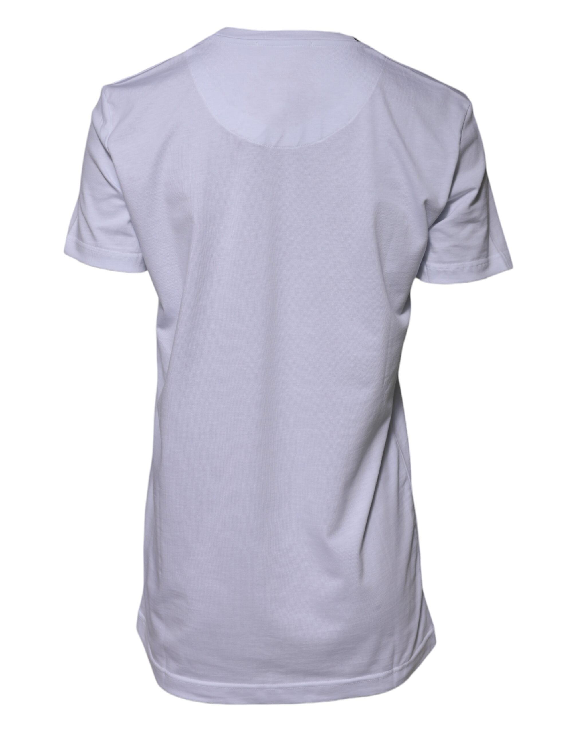 Dolce & Gabbana Weißes Baumwoll-Goodluck-2023-T-Shirt mit Rundhalsausschnitt